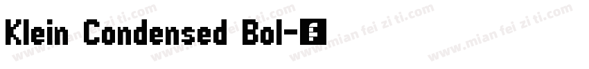 Klein Condensed Bol字体转换